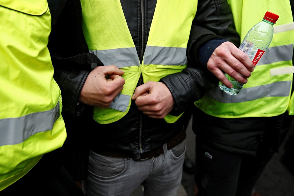 Protesty takzvaných žlutých vest v Paříži (15.12.2018)