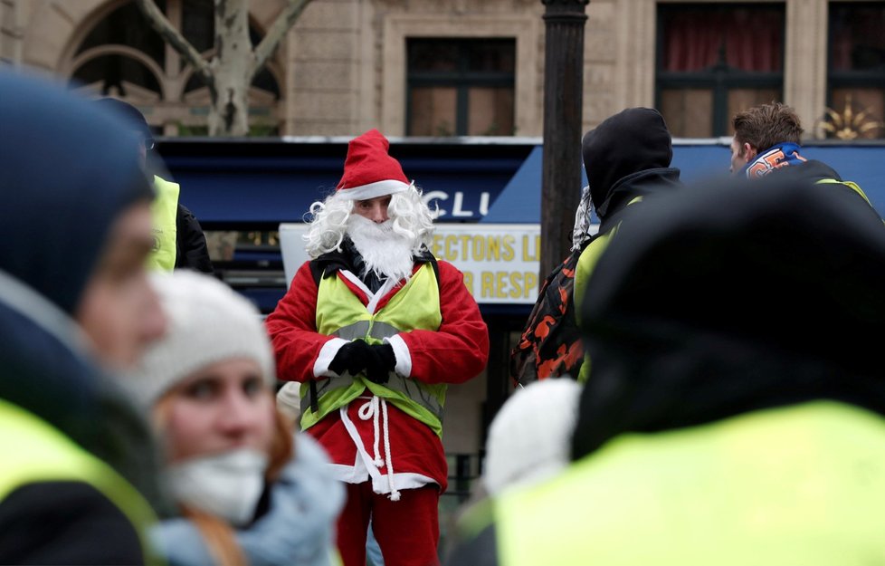 Protesty takzvaných žlutých vest v Paříži (15.12.2018)