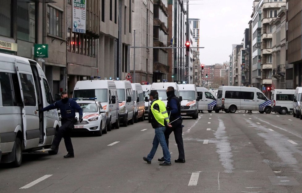 Protesty inspirované francouzským hnutím „žlutých vest“ v Bruselu (8. 12. 2018)