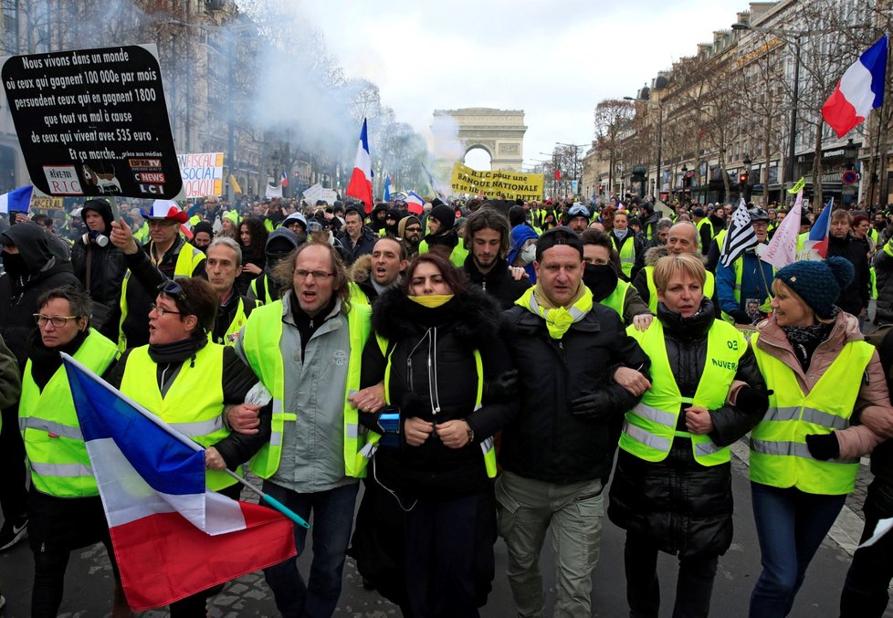 Protesty žlutých vest ve Francii (9.2.2019)