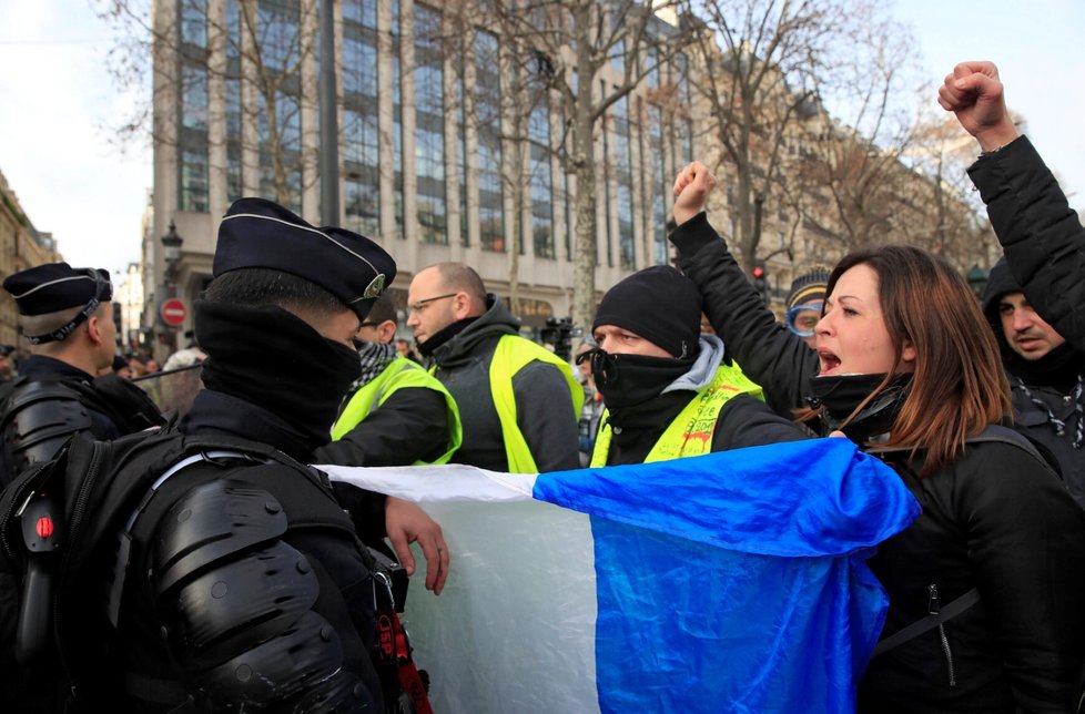 Protesty žlutých vest ve Francii (9.2.2019)