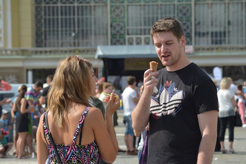 Ačkoli teploty spadly o více než 10 stupňů, počasí bylo pro zmrzlinu stále jako dělané...