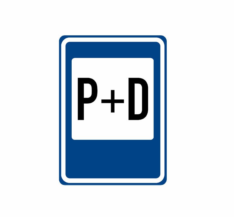 Dopravní značka IP 13f: Parkoviště P+D