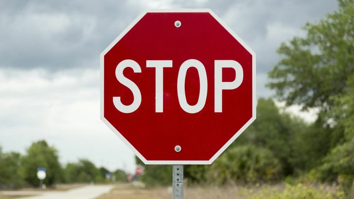 Americká dopravní značka Stop Americká dopravní značka Stop