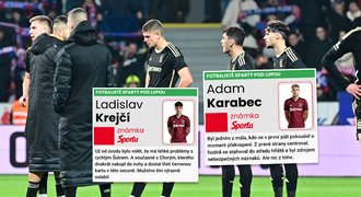 ZNÁMKY Sparty po Plzni: čtyři dvojky, nejlepší pětka. Panák nejhůř v sezoně