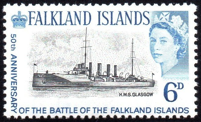 Kazová známka z Falkland je mezi českými sběrateli oblíbená.