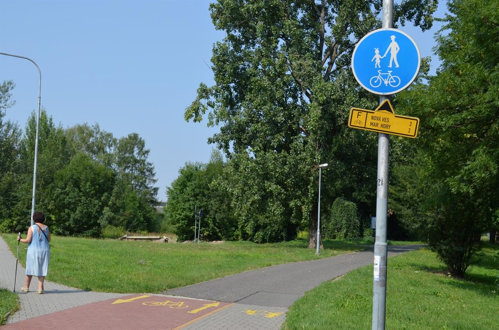 Mezi případnými svědci mohou být například cyklisté. Stezka vede nedaleko.