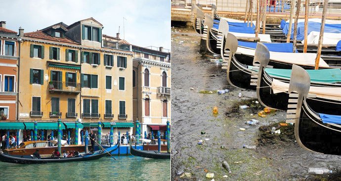 Dovolenkové ráje se pomalu mění ve smetiště, Benátky.