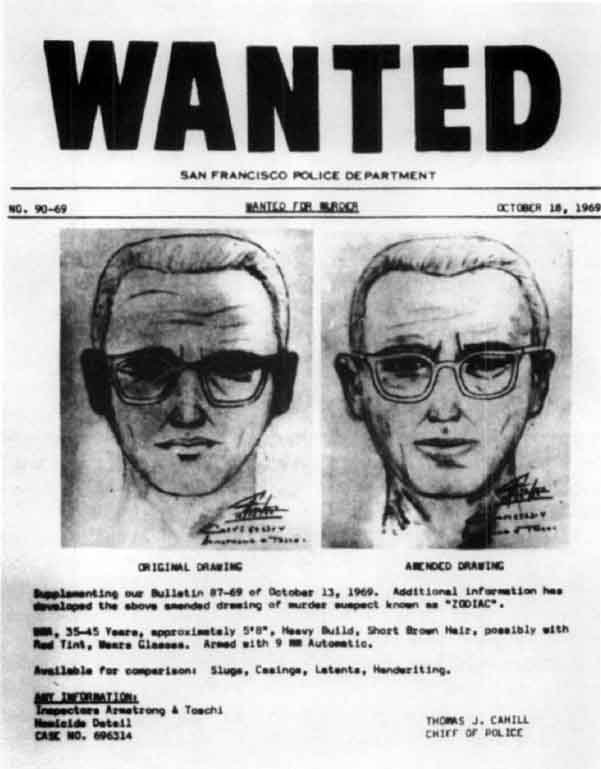 Zodiac Killer, jak sám sebe v dopisech americkým novinám neznámý sériový vrah nazval, je dodnes noční můrou policie v USA.