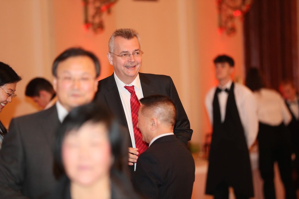 Exministr obrany a výrazná tvář čínských investic v Česku Jaroslav Tvrdík na recepci pořádané čínskou ambasádou v pražském paláci Žofín (25. 9. 2019)