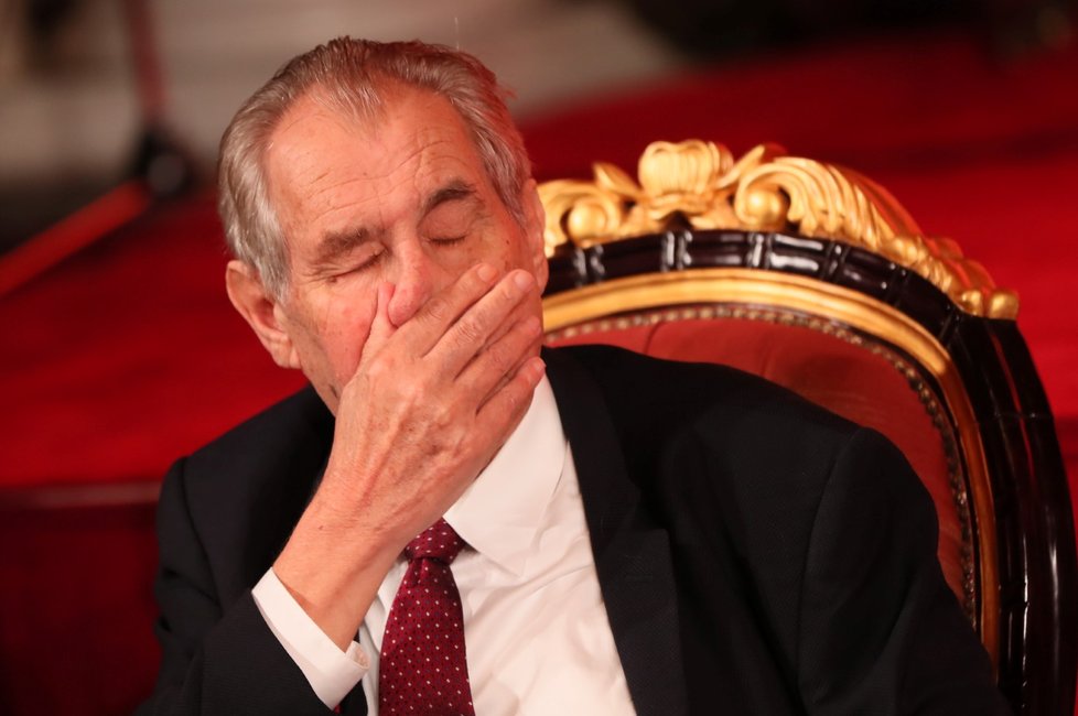 Prezident republiky Miloš Zeman na recepci pořádané čínskou ambasádou v pražském paláci Žofín (25. 9. 2019)