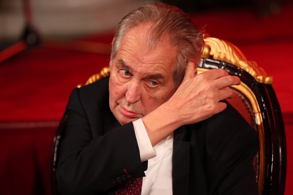 Prezident republiky Miloš Zeman na recepci pořádané čínskou ambasádou v pražském paláci Žofín (25. 9. 2019)