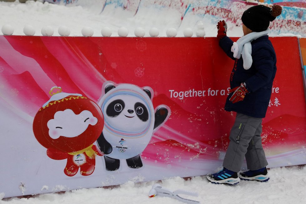 Olympijská-paralympijská výzdoba v Pekingu.
