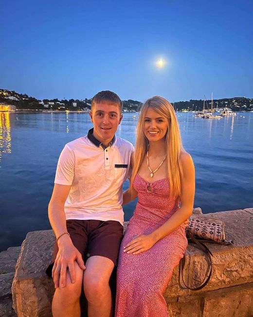 S životní láskou Sarah. S životní láskou Sarah.