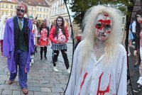 Hrůzostrašný konec pátku třináctého: Hradcem prošel pochod oživlých mrtvol!