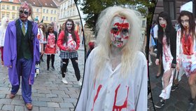 Pochod oživlých mrtvol vyrazil společně z historického centra Hradce