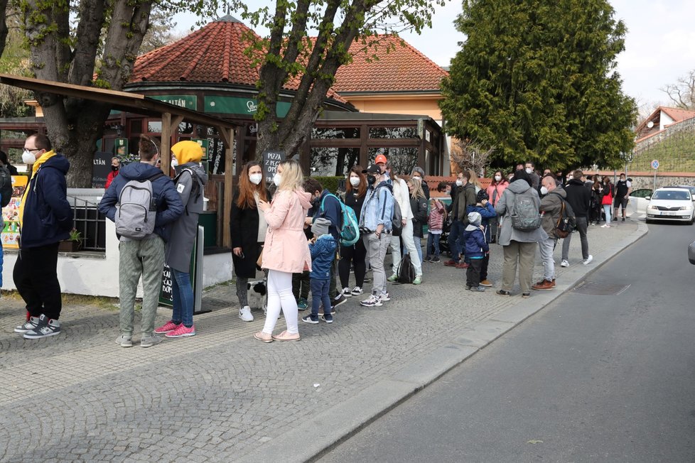 Takhle to v zoo vypadalo 24. dubna. Kapacita je jen 4000 lidí v jeden čas.