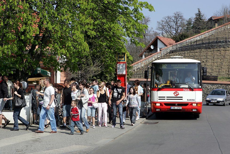 Autobus u Zoo Praha