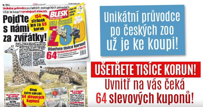 Unikátní průvodce po českých zoologických zahradách: S 64 slevových kuponů uvnitř!