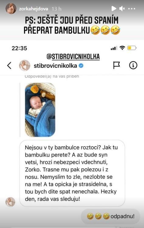 Nikol Štíbrová se připojila ke kritice - ale jenom žertem