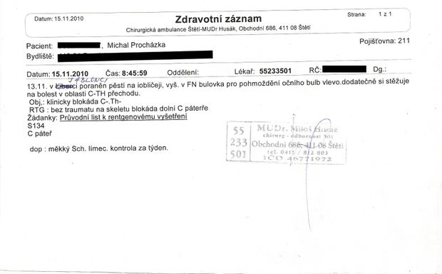Zpráva od lékaře Zpráva od lékaře