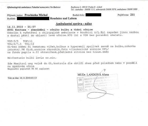 Zpráva od lékaře Zpráva od lékaře