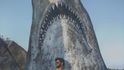 Kamenný žralok na pobřeží Palolem Beach v Indii