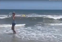 Rychle z vody: Lidé prchali z mělkých vod na oblíbené pláži, vyhnali je žraloci