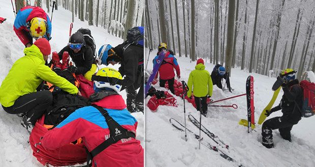 V Beskydech se těžce zranil skialpinista (37). Neměl přilbu