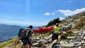 Na turistické stezce se zranil čtyřicetiletý český turista.