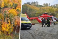 Děsivý pád ženy z koně u Valašských Klobouků: Na místo letěl vrtulník, lékař musel zraněnou uměle uspat