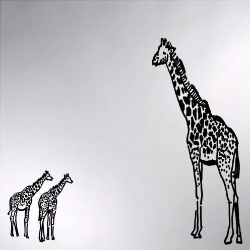 Rádi byste si domů přinesli alespoň malý kousek Afriky? Pak se vám možná zalíbí čtvercové zrcadlo s motivem žiraf (63x63 cm), 690 Kč, Galerie Amirro