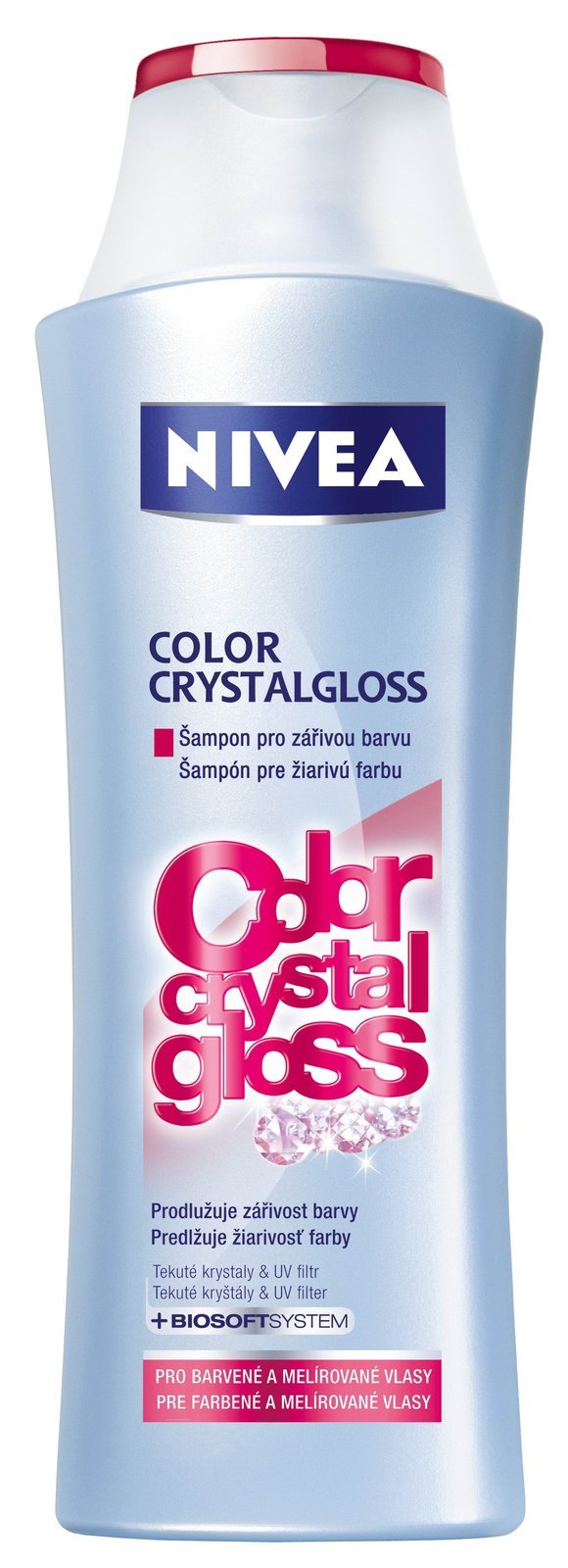 Šampon pro zářivou barvu Color CrystalGloss, Nivea, 69 Kč.