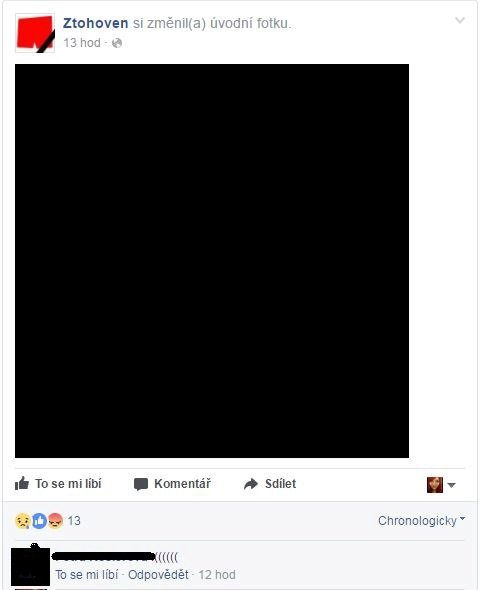 Facebook zaplavily rudé trenky a soustrastná slova.