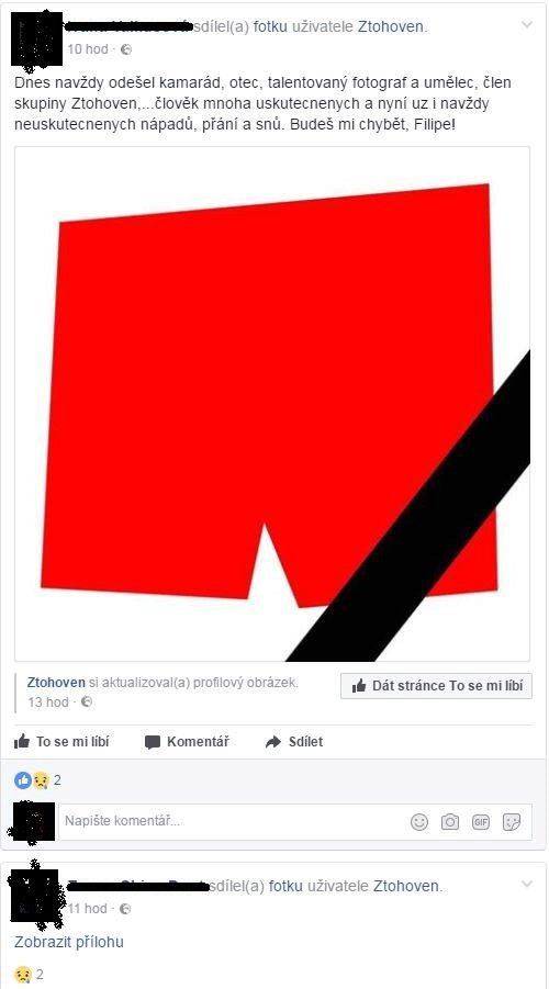 Facebook zaplavily rudé trenky a soustrastná slova.