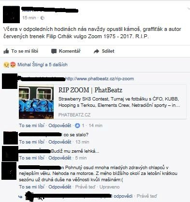 Facebook zaplavily rudé trenky a soustrastná slova