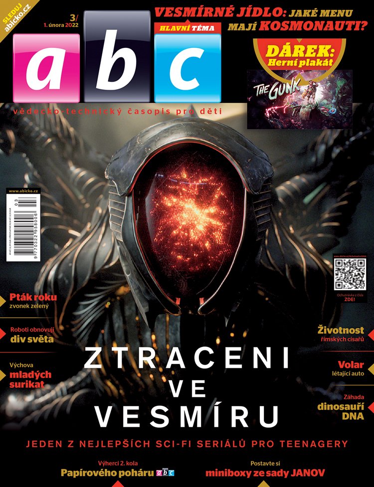 Robot ze seriálu Ztraceni ve vesmíru na obálce časopisu ABC