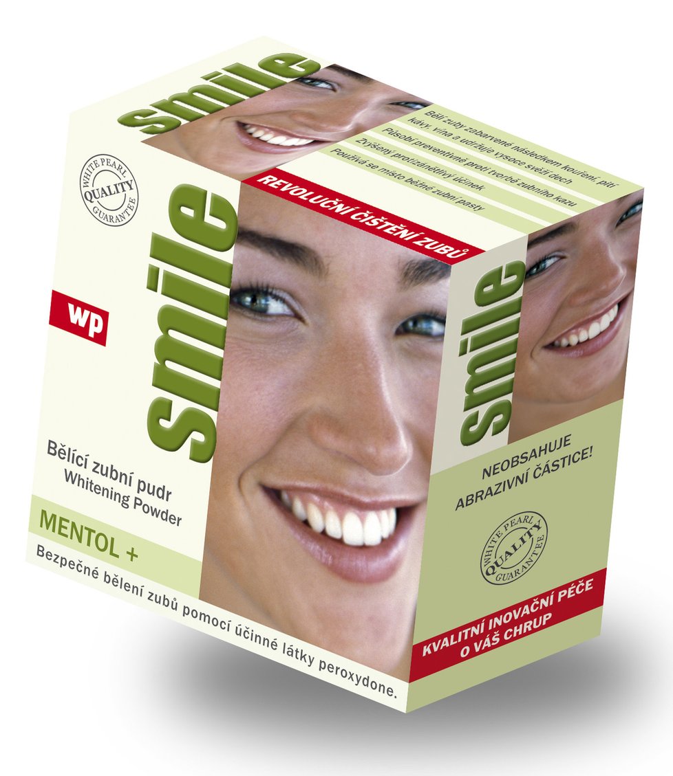 White Pearl Smile Mentol bělící zubní pudr 30g za 90 Kč,-