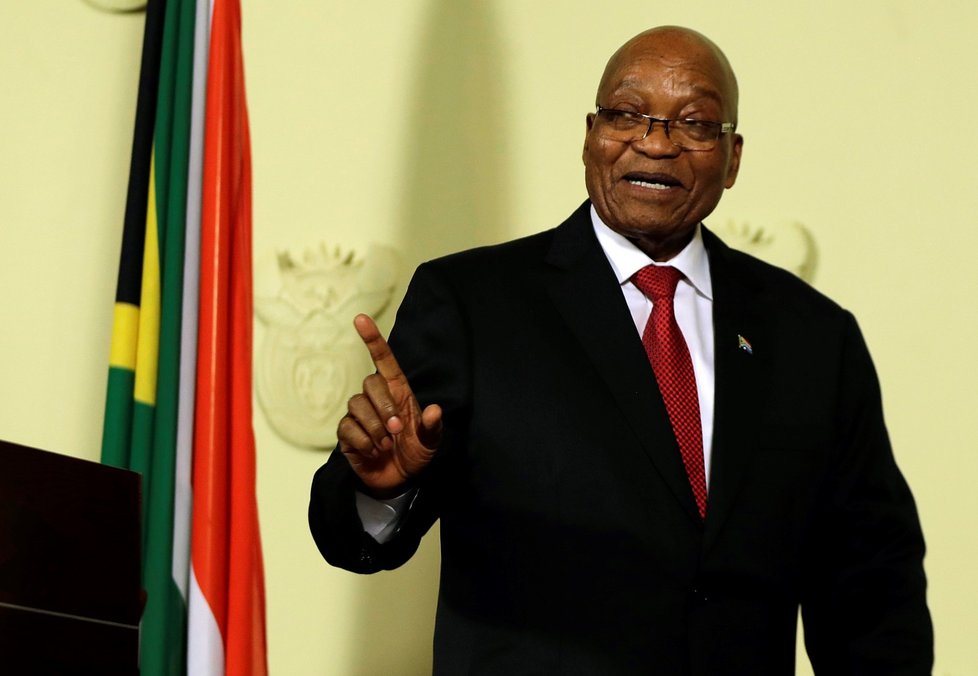Prezident Jacob Zuma v JAR rezignoval.