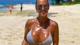 Zuzana Belohorcová na dovolené na Bahamách