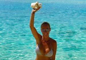 Zuzana Belohorcová na dovolené na Bahamách