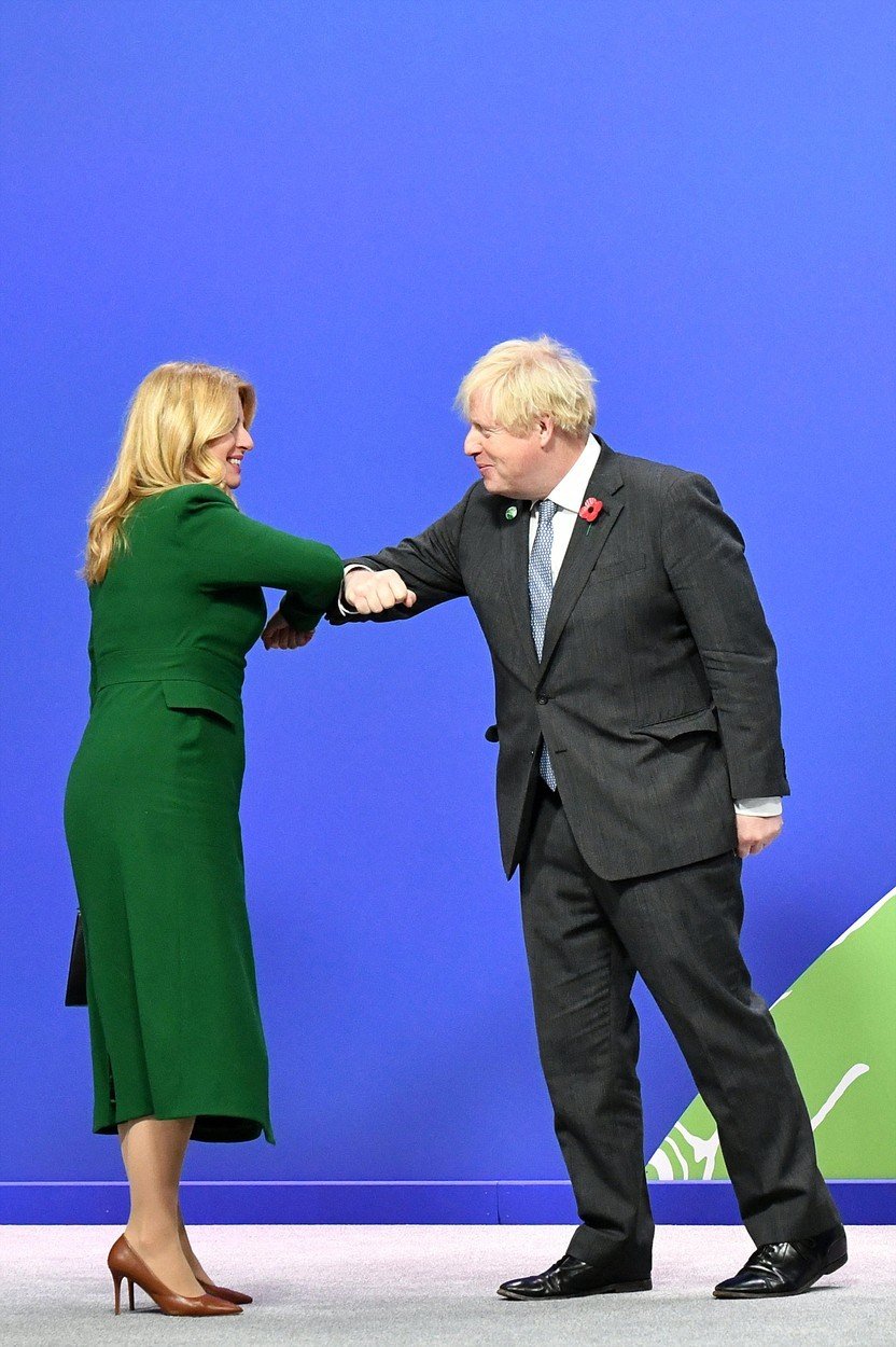 Klimatická konference v Glasgow: Zuzana Čaputová a Boris Johnson