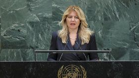 Slovenská prezidentka Zuzana Čaputová na Valném shromáždění OSN v New Yorku (25. 9. 2019)