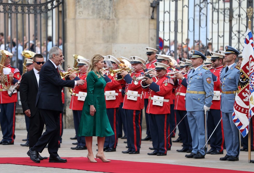 První oficiální návštěva prezidentky Slovenska v ČR (20.6.2019). Zuzana Čaputová s Milošem Zemanem