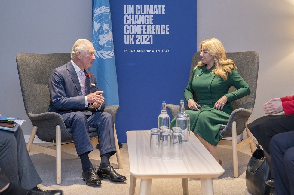 Klimatická konference v Glasgow: Zuzana Čaputová a princ Charles