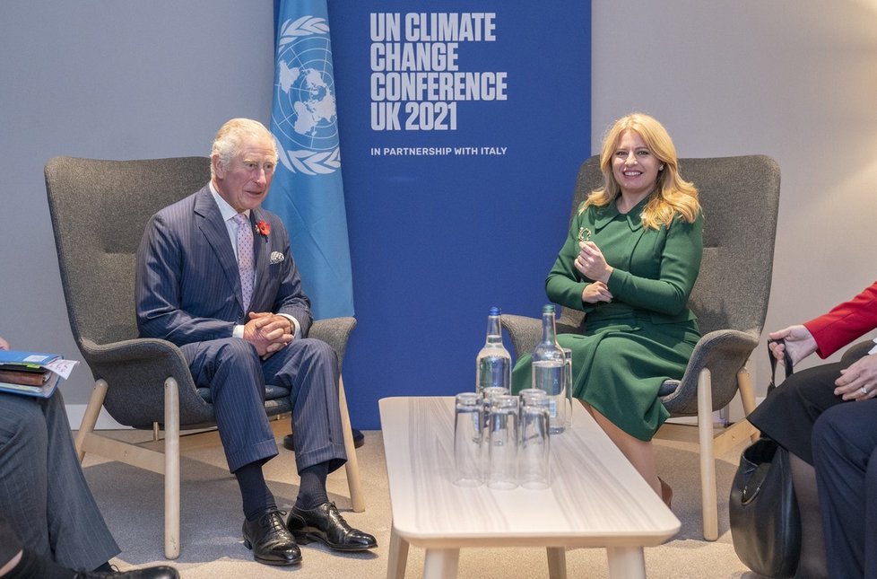 Klimatická konference v Glasgow: Zuzana Čaputová a princ Charles