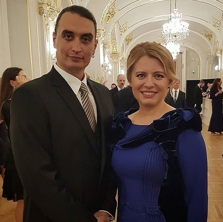 Juraj Rizman a Zuzana Čaputová během inaugurační recepce