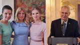 Čaputová po rozchodu vyzdvihla své dcery. Zeman slavil Silvestra s Ivanou a Kate 