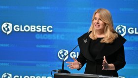 Slovenská prezidentka Čaputová na konferenci Globec v Bratislavě (29.5.2023)