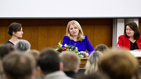 Slovenská prezidentka Zuzana Čaputová v Praze